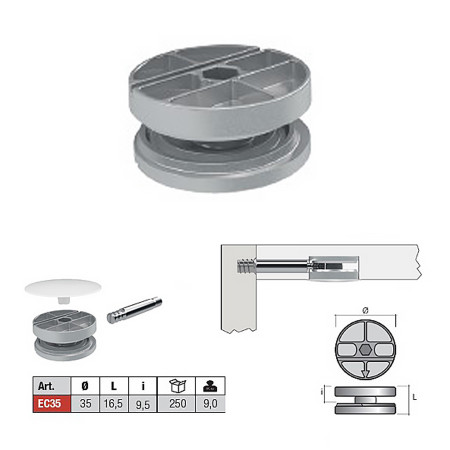Эксцентрик для плит Ø35X16,5 I / 9,5